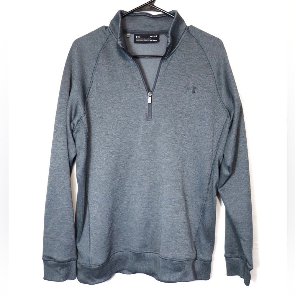 Under Armour Coldgear Dark Gray 1/4 Zip Pullover Jacket Size Woman's Large